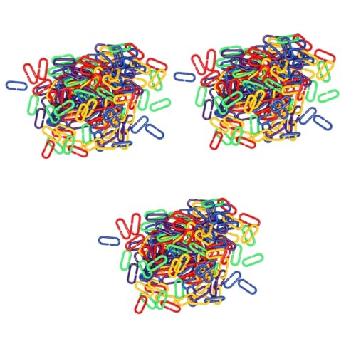 Sosoport 300 STK C-klemmhaken Kauspielzeug Vogelkettenhaken Links Für Vogel Kinderspielzeug Papageienkäfigspielzeug Spielzeuge Vogelkettenglieder Rattenspielzeug Für Hausratten Plastik von Sosoport