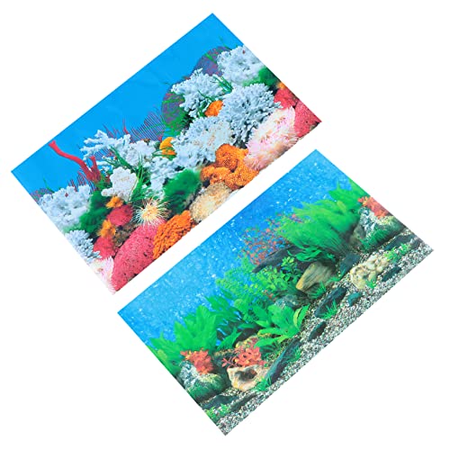 Sosoport 3St Aufkleber für Aquarien Aquarienpapier haften Aquarium-Dekor Korallenhintergrund im Aquarium Aquarien-Korallen-Aufkleber doppelseitig Poster -Bild schmücken 3D Applikationen von Sosoport