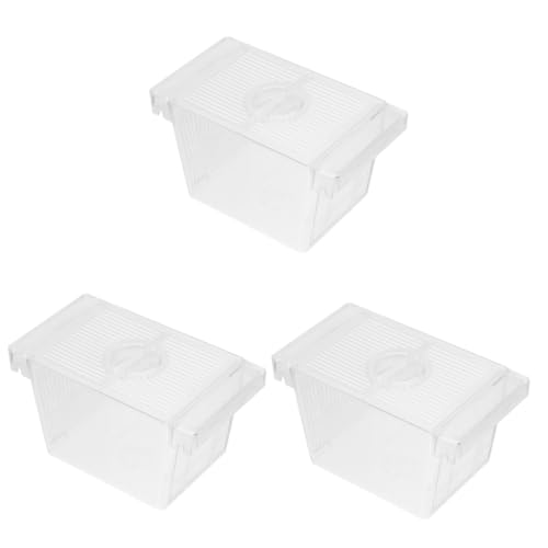 Sosoport 3St Brutkasten für Frittierboxen trennwand für Aquarium Aquarientrenner Fischbrutzüchter Aquarium Brutkasten für Fische acrylbox Zuchtbecken Aquarium Kindergarten Separator Plastik von Sosoport