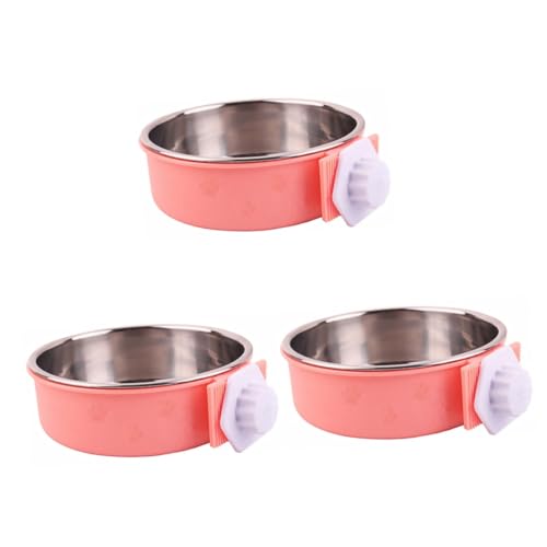 Sosoport 3St Hundefutter pet Supplies haustierbedarf Schüssel Welpennapf Katzennapf Hundenäpfe Hundenapf Haustiernapf Hündchen Wasserzufuhr Wasserschale Lebensmittel Zubringer Rosa von Sosoport