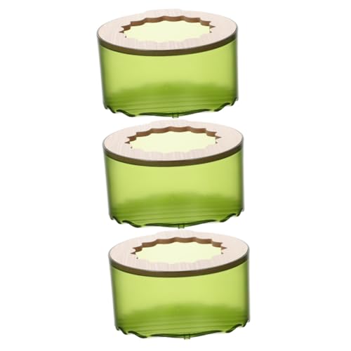 Sosoport 3St Hamster Toilette Meerschweinchen-Badewanne Wannen Badewanne für Haustiere Hamster-Sandbadehaus Hamster klo Hamster sandbad Rattentoilette Rattensand-Badewanne ABS， Green von Sosoport