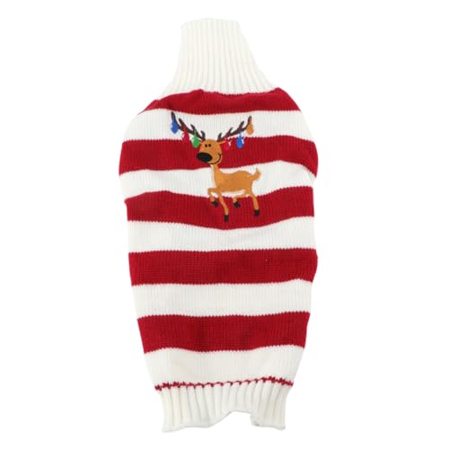 Sosoport 3St Hundekleidung Kätzchen-Outfit Pullover für ädchen Abs Weihnachts Party Weihnachtspullover großer Hundepullover Kleiner Hundepullover Kleider Welpenkleidung Hündchen Mantel rot von Sosoport