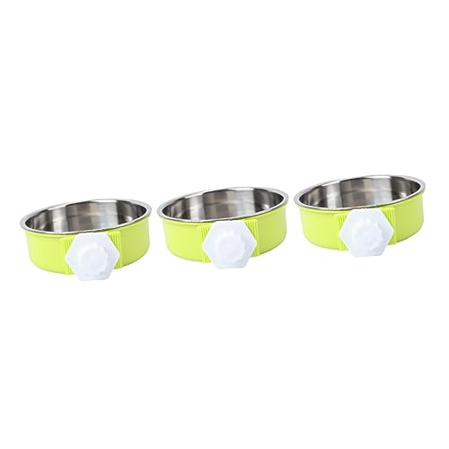 Sosoport 3St Hundefutter pet Food Container Haustierfutterbehälter Hundespender Wassernäpfe für Haustiere Hundenäpfe katzennäpfe Haustierzubehör Hundenapf Rostfreier Stahl Zubringer von Sosoport