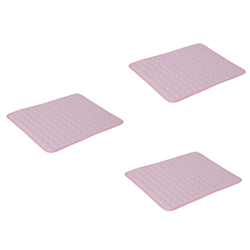 Sosoport 3St Kühlmatte Haustier-Sommermatte Sofaauflage Pads für Hunde Sofamatte Haustierunterlage Hund Sommermatte Katzen und Hunde Kühlkissen Tagesdecke Haustiermatte Sommer pad Rosa von Sosoport