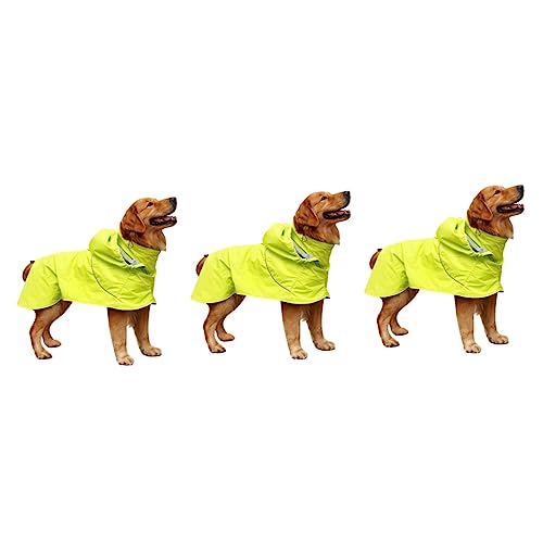 Sosoport 3st Regenkleidung Für Haustiere Regenponcho Großer Hunderegenmantel Regenmantel Für Haustiere Gelb Aus Nylon Mittlere Und Große Hunde Regenjacke Für Haustiere Wasserdicht von Sosoport