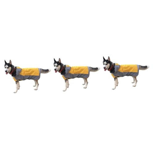 Sosoport 3St Regenmantel für Hunde hunderegenmantel Hunde regencape Dog Raincoats Haustier-Hoodie Hunde-Regen-Hoodie wimperntusche Regenmantel für Haustiere Regenjacke für Haustiere Yellow von Sosoport