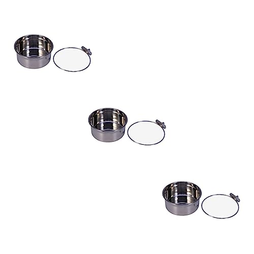 Sosoport 3St Stainless Steel inoxlm cat Drink katzn Wassernapf Erwin wickert vogelkäfig käfig vogeltränke käfig Bunny Dog klein Vogel Tasse Papagei Haustiernapf Wasserschale von Sosoport