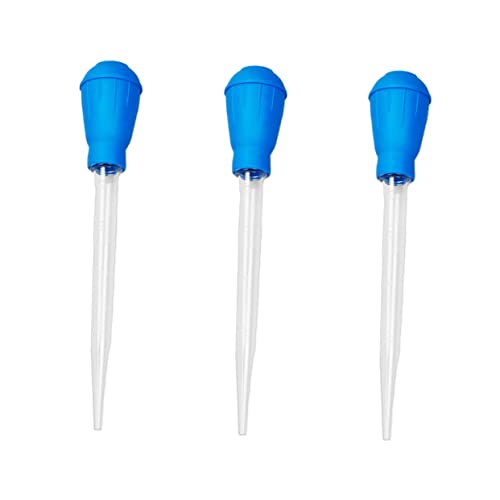 Sosoport 3St Tropfer manuelle Pipettenzuführung Schlauch Pumpe Anfänger Wasser Tank reinigungswerkzeuge Cleaning Tools Einfacher Siphon für Aquarien Reinigungspipette mit Plastik Blue von Sosoport