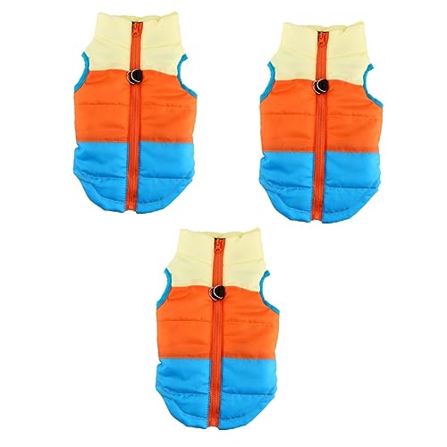 Sosoport 3St hundedecke Mantel Hundepullover der Himmelblaue Eiskunstlaufhose Hundeweste aus Baumwolle Mode-Design Gelb Kleidung Kleider Warmer Haustiermantel Haustierzubehör Tarnung Jacke von Sosoport