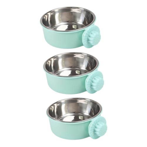 Sosoport 3St hundenapf aus Edelstahl der Vogelkäfig Futternapf für Vögel klein edelstahlschüsseln Stainless Steel Bowl Futternapf für Haustiere Haustiernapf Fressnapf Geschirr Zubringer von Sosoport