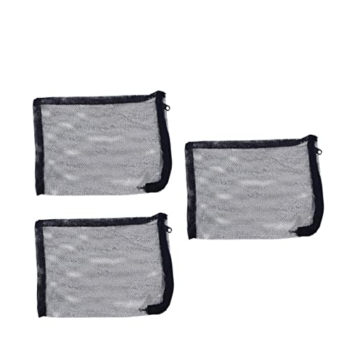 Sosoport 3er Set Nylon Filtermedientaschen Für Aquarium Und Gartenteich Schwarze Zipper Beutel Für Effektive Wasserfiltration von Sosoport