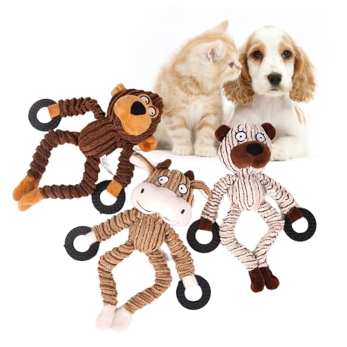 Sosoport 3St Backenzahnspielzeug für Haustiere Kuscheltier für Hunde robust Dog chew Toy Hunde Spielzeug für Spaß hundenapf Set Bidoof-Plüsch Kauspielzeug Spielzeuge Plüschtier der Hund von Sosoport