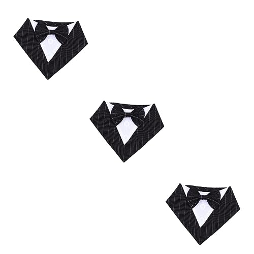 Sosoport 3St Dreieckstuch für Haustiere Hochzeit hundehalsband Hund Halsbekleidung pet Supplies haustierbedarf Welpenhalsband hochzeitsdeko Bandanas für Hundehalsbänder Haustierzubehör von Sosoport