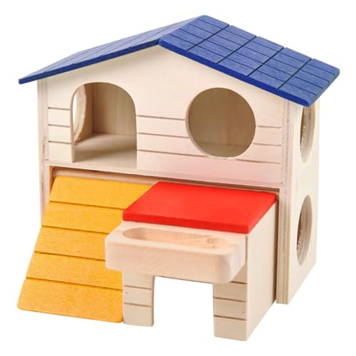 Sosoport 3St Hamsterhaus Hamsterfell Holz klein Guinea haustiervilla nagerhaus Hamsterheim Spielzeug knete zubehör Rattennest Haustierzubehör Mini Käfig Hase Meerschweinchen hölzern von Sosoport