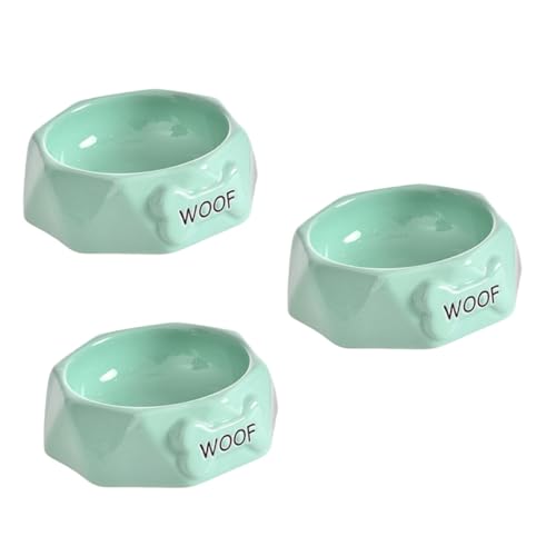 Sosoport 3St Haustier Hund Schüssel Cartoon-Katze Futternapf für Haustiere aus Edelstahl Hundebedarf tierfutter pet Supplies cat Bowl Hundenäpfe Haustiernapf Hundenapf Diamant Keramikschale von Sosoport