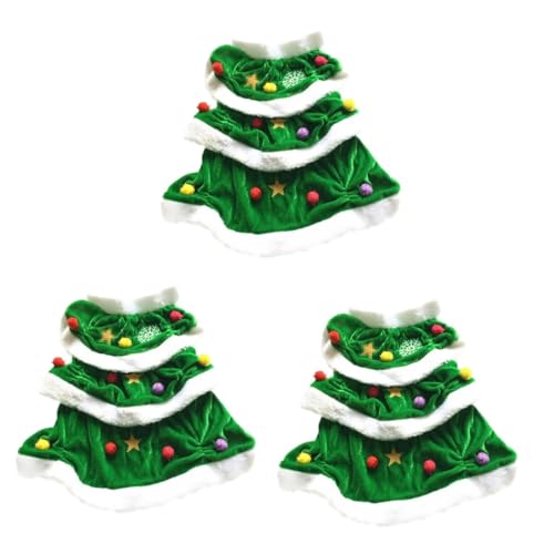 Sosoport 3st Haustierkleid Für Party Weihnachtskleidung Für Haustiere Weihnachtswelpenumhang Hundeweihnachtsfeierbevorzugung Weihnachtskostü Für Hunde Pilz-Aquarium- Winter Mantel von Sosoport