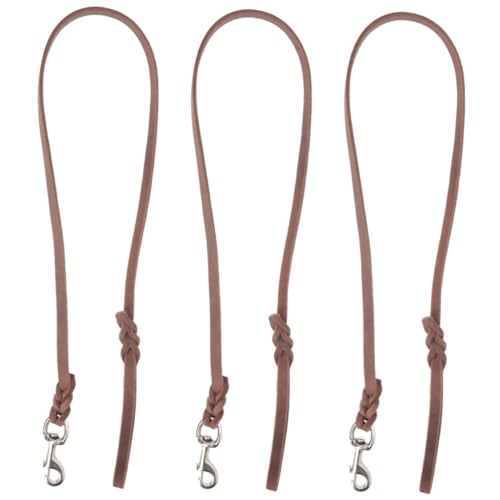 Sosoport 3St Hundeleine hundegurt hundelaufband Dog Lead Laufseil für Katzen tragbare Leine Welpe Haustierleine Zugseil für Haustiere Hündchen Gürtel mit dem Hund spazieren gehen Rindsleder von Sosoport