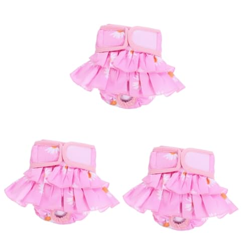 Sosoport 3st Physiologische Hosen Für Haustiere Outfits Kostüme Slip Hosen Für Die Hundeperiode Welpenwindeln Kostüm Gegen Belästigung Hundehose Baumwolle Warme Hose Hündin Rosa von Sosoport