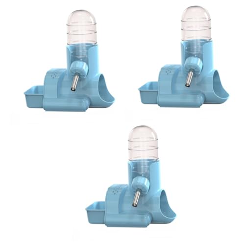 Sosoport 3st Trinkbrunnen Für Hamster Haustier-wasserflasche Häschen-Feeder Wasserspender Für Hunde Hase Wasserspender Spielzeug Für Haustiere Mehrzweck-hamstertränke Rostfreier Stahl Blue von Sosoport