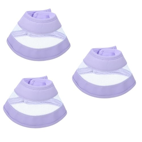 Sosoport 3st Verbundkegelkragen Katze Elisabethanischer Kragen Kätzchenhalsband Kätzchen Erholungshalsband Halsring Für Haustiere Kegelhalsbänder Für Katzen Hundekissen Lavender PVC von Sosoport