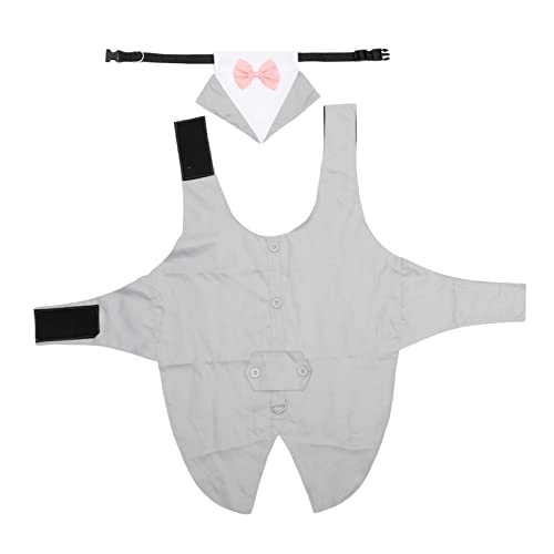 Sosoport 4 Sätze Hundeanzug Kleines Hundekostüm Hund Formelles Outfit Hunde-Outfit Haustier Fliegen Für Hunde Welpen-Shirts Hemden Kleider Tank-top-Bluse Der Hund Schal Bankett Polyester von Sosoport