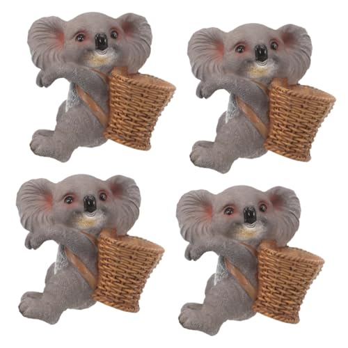 Sosoport 4 Stück Aquarium Ornamente Koala Dekoration Für Aquarium Garten Winzige Statuen Miniatur Koala Figur Mini Gartendekoration Landschafts Koala Verzierung Mikro Landschafts von Sosoport