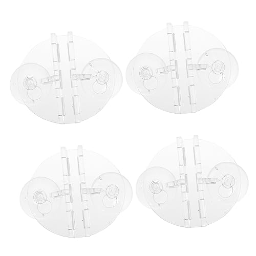 Sosoport 4 Stück Aquarium-Trennclip Aquarium Trennwand Klemmen Aquarien Trennwand Halterungen Aquarium-Trennklammern mit Saugnapf Saugnapfclip Aquarienteilerhalter Trennclips für Aquarien von Sosoport