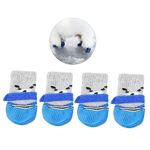 Sosoport Hundesocken-Set 4er-Pack Nicht-haustiersocken Für Hunde Und Katzen Mit Cartoon-drucken Haustierzubehör von Sosoport