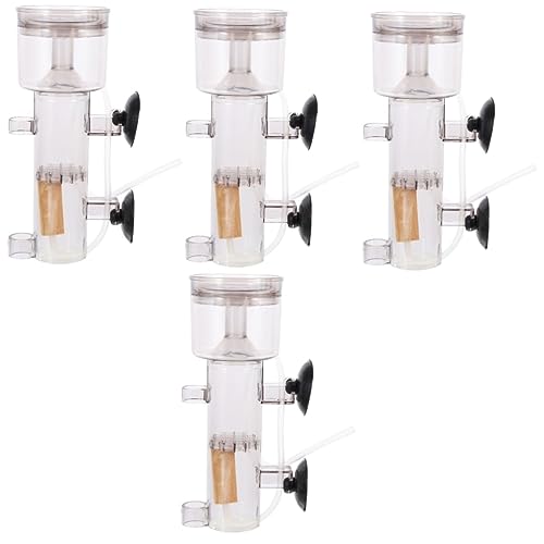 Sosoport 4 Stück Eiweißabschäumer Schwammfilter Aquarium Skimmer für Aquarien Eiweißreinigungskimmer wasserreiniger hauswasserfilter Eiweißfilter-Skimmer Aquarienversorgung Acryl Grey von Sosoport