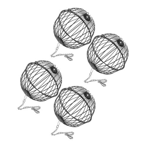 Sosoport 4 Stück Hamsterkäfig Heufresser Kaninchen Meerschweinchenhalter Futterball Für Kaninchen Heuspenderball Heuraufenball Häschen-heu-futterspender Kaninchenversorgung Rostfreier Stahl von Sosoport