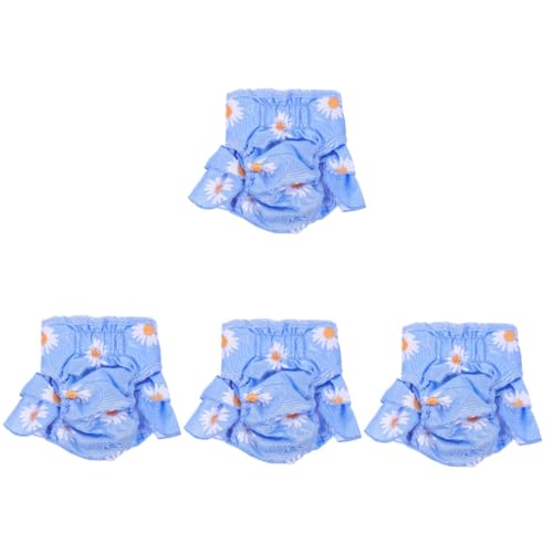 Sosoport 4 Stück Haustier Physiologische Hosen Outfits Windelhöschen Slips Kostüme Hunde Periodenhosen Hunde Hygienehose Wärmehose Hundewelpen Hygienehose Die Hunde Schutzhose von Sosoport