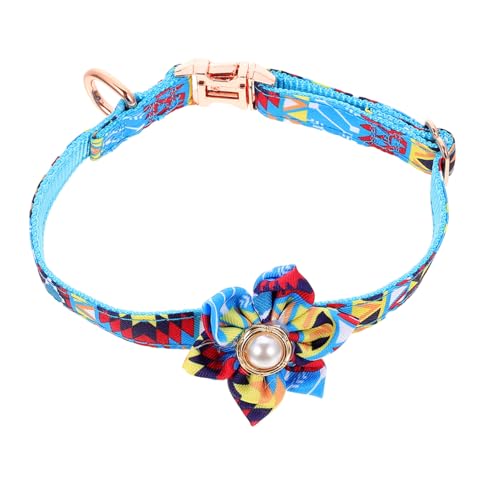 Sosoport 4 Stück Haustierhalsband Perlenhalskette Kleine Hundehalsbänder Strass-Fliege Kätzchen-Kragen Halskette Mit Strasssteinen Welpe Fliege Halskette Perle Blumen- Kanton ädchen Nylon von Sosoport