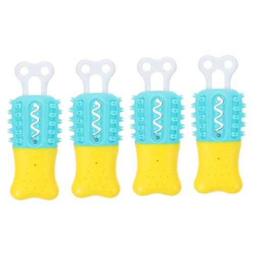 Sosoport 4 Stück Kauende Hundezahnbürste Kauspielzeug für Haustiere zahnspielzeug für Hunde Interactive Dog Toys Dog chew Toy Spielzeuge Kühlendes Spielzeug für den Sommer Zähne sauberer von Sosoport