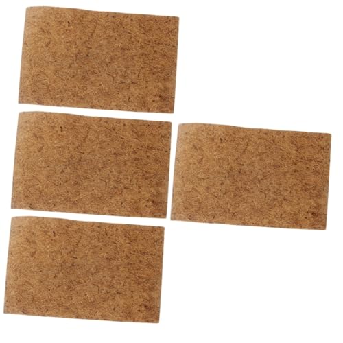 Sosoport 4 Stück Reptilienmatte aus Kokospalme Terrarienmatte für Reptilien Einstreu für Terrarien bodenteppich flurtepppich schildkröte bettwäsche Schlangenbettwäsche Light Brown von Sosoport