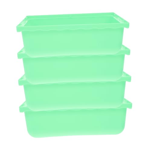 Sosoport 4 Stück Tablett für Hamsterkäfig Meerschweinchenkäfig Hängematte Heu Wurf Hamster cage Tray Hamster cage Accessories Hamsterschale aus Kunststoff Käfigschale aus Kunststoff Plastik von Sosoport