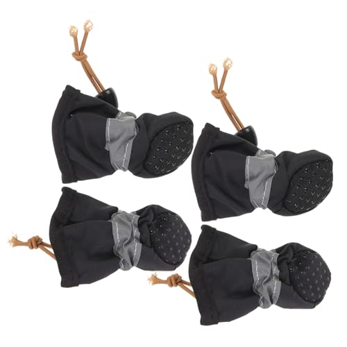 Sosoport 4 Stück wasserdichte Fußabdeckung Für Haustiere Jungensocken Stiefel Für Hundepfoten Winter Katzenschuhe Aus Silikon Sportschuhe Hundestiefel Pfote Gummi Bichon Regenstiefel von Sosoport