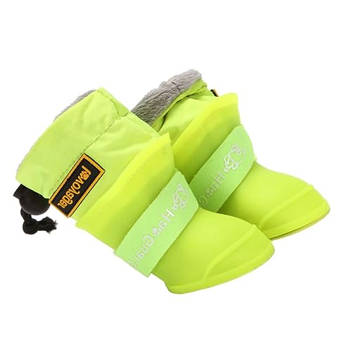 Sosoport 4 Stück wasserdichte Regenstiefel für Haustiere Haustierstiefel Regenschuhe Pfote hundeschuhe Hundestiefel Outdoor-Schuhe für Haustiere Haustierschuhe große Kieselgel von Sosoport