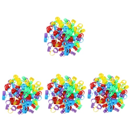 Sosoport 400 Stück Henne Tauben Fußkettchen Taubenfußmarken Geflügel Unterscheidungsmarkierung Taubenmarkierungsmarken Taubenrennen Brieftaubenring Küken Entenclip von Sosoport