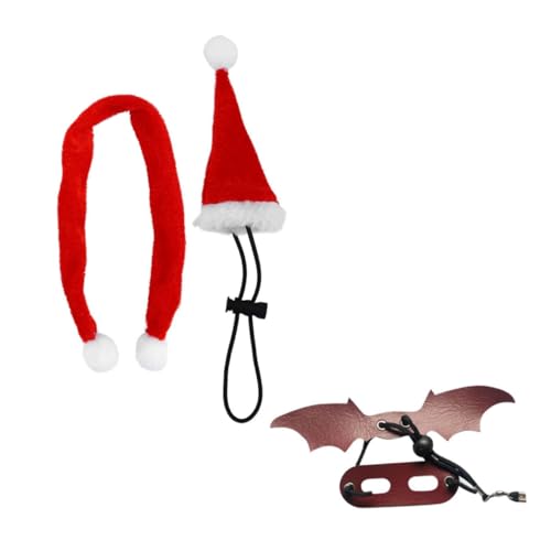 Sosoport 5 Sets Eidechsenleine Kleintier Weihnachtskleidung Eidechsen Weihnachtskostüm Bartagamen Geschirr Bartagamen Kleidungsgeschirr Und Leine Outdoor Hat Kaninchen von Sosoport