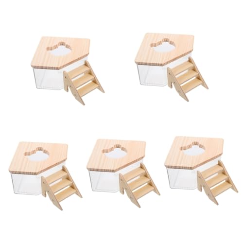 Sosoport 5 Sets Hamsterbad Sandkasten Meerschweinchen Sandbadetui Meerschweinchen Sandbecken Hamster Sandbad Kit Hamster Sandbecken Hamstertoilette Kleintiere Badezimmer Hamster Staubbad von Sosoport