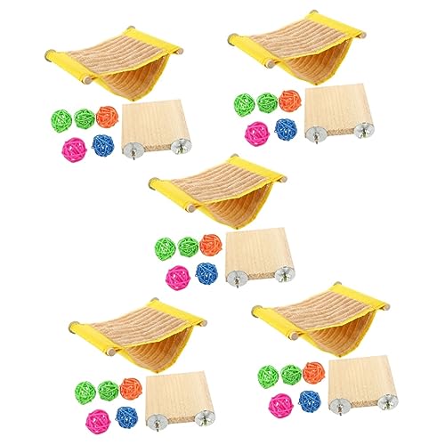 Sosoport 5 Sets Warme Hamster Hängematte Kleines Tier Aktivitätsspielzeug Eichhörnchen Hängemattenbett Kleiner Vogelkäfig Papageien Hängematte Hamster Bettwäsche Papageien Versteck von Sosoport