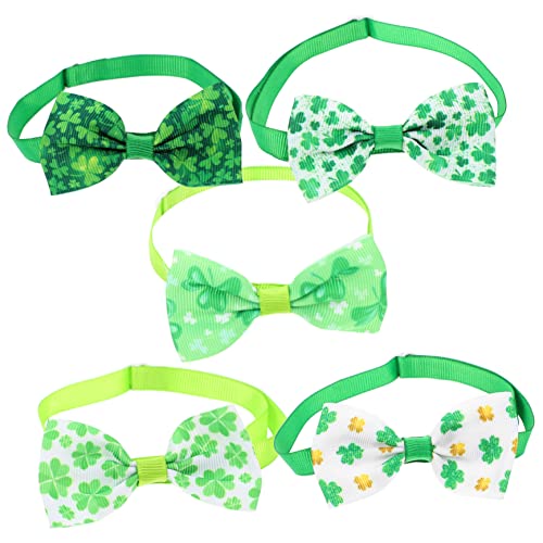 Sosoport 5St Haustier Fliege st. Patricks Day Katze Fliege Haustierhalsband mit Bow-Knoten st. Patrick's Day Haustierzubehör st. Patrick's Day Hundehalsbänder Hündchen Yingschi Irland von Sosoport