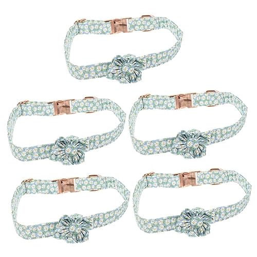 Sosoport 5 Stück Hundehalsband Welpenhalsband Outdoor Haustier Stilvoll Gemustertes Halsband von Sosoport