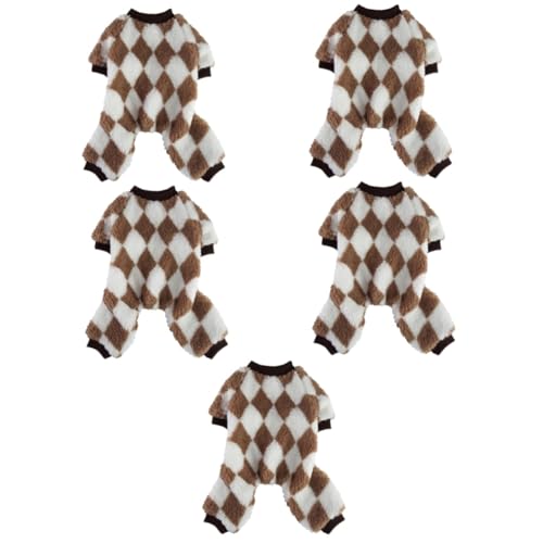 Sosoport 5st Kleidung Für Haustiere Kleidung Für Füßige Hunde Hundezubehör Für Kleine Hunde Welpenkostüm Für Zu Hause Haustierkleidung Flanell-Pyjama Kleider Polyester Hundebedarf Der Hund von Sosoport