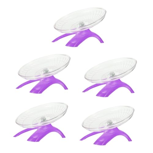 Sosoport 5St Laufradspielzeug Spielzeuge Hamsterrad Spielzeug Rad für Chinchilla Rattenrad Chinchilla-Rad Rad für Igel Hamsterzubehör Stumm Rennmaus Scrollrad Frisbeescheibe UFO Plastik von Sosoport