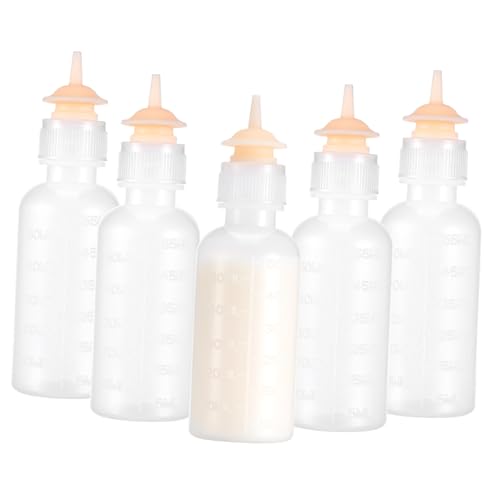 Sosoport 60ml Haustier Fütterung Flaschen für Welpen Kätzchen 5pc Kätzchen Fütterung Flaschen Tierheim Liefert von Sosoport