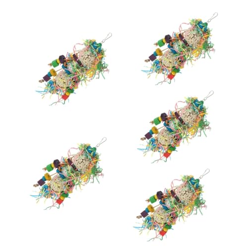 Sosoport 5st Papagei Kauspielzeug Zubehör Für Wellensittichkäfige Sittichspielzeug Für Den Käfig Vogelversorgung Vogel-Accessoire Vögel Spielzeug Vogelspielzeug Hölzern Vogel Liefert Kauen von Sosoport