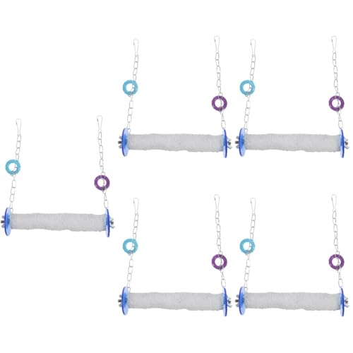 Sosoport 5St Papagei Kauspielzeug Vögel Spielzeug Käfig Papagei Spielzeug hängendes Vogelspielzeug Käfigbarsch für Nymphensittiche Vogelschaukel im Haushalt Vogelversorgung Plastik von Sosoport