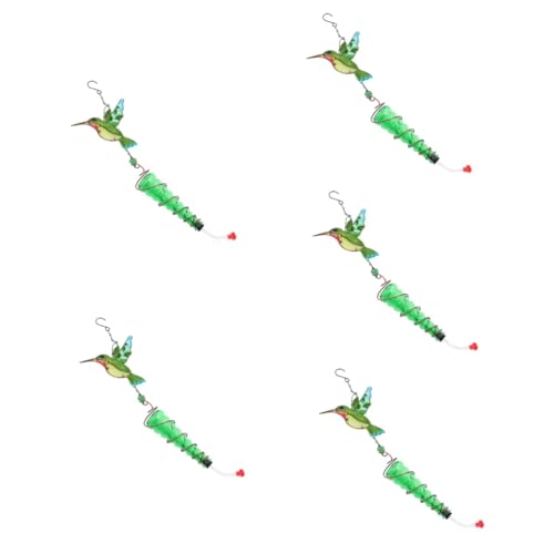 Sosoport 5St Vogelhäuschen im Freien Futterspender Futterhäuschen für Kolibris im Freien Vogelfutter zur Dekoration Gartendekor Vogeltränke Vogelfütterer hängender Vogelhäuschen aus Glas von Sosoport