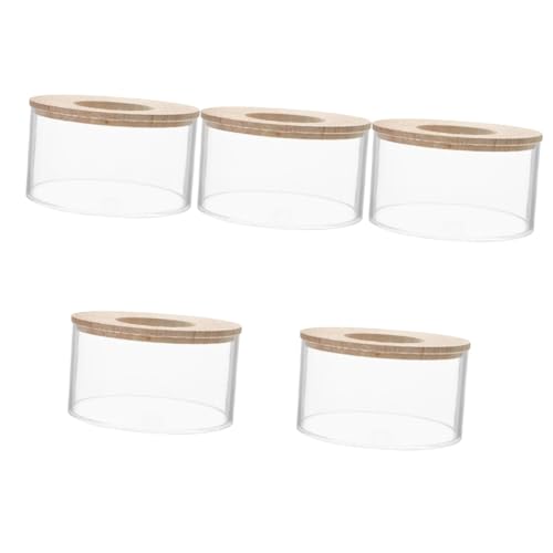 Sosoport 5er-Box Sandkasten Für Hamster Transparente Hamsterbadewanne Viecher, Dusche, Toilette Sandbad Für Hamster Klarer Behälter Tragen-badewanne Meerschweinchen Sandbad Fall Hölzern von Sosoport